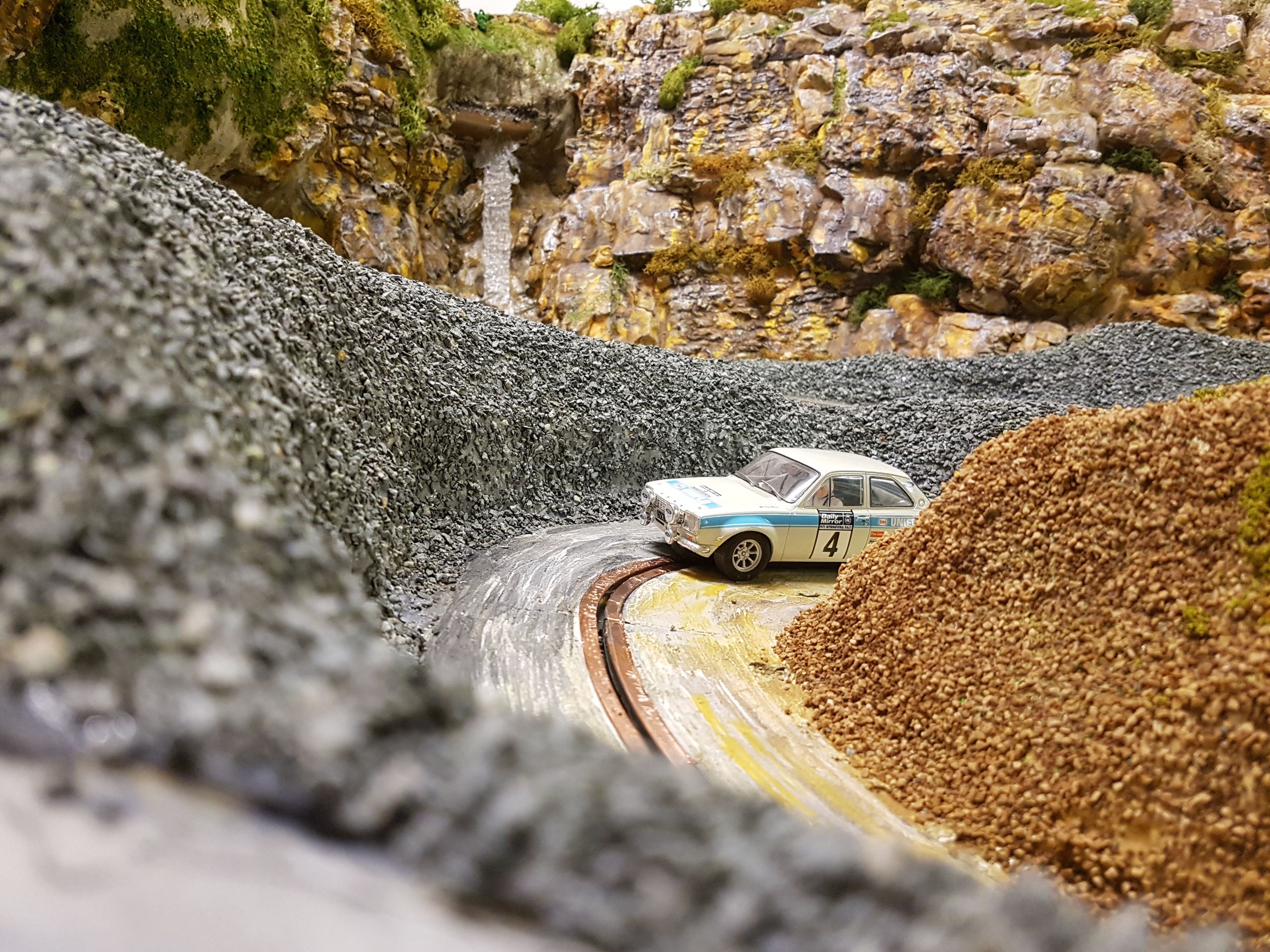 MK1 Ford escort running through the old quarry