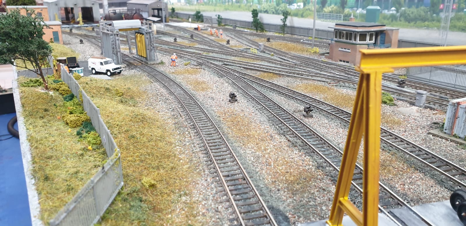 Crane and signal box